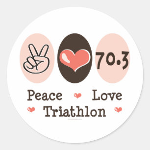 Peace Liebe Triathlon Stickers