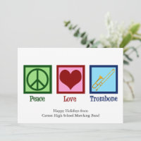 Peace Liebe Trombone Player Niedlich Custom