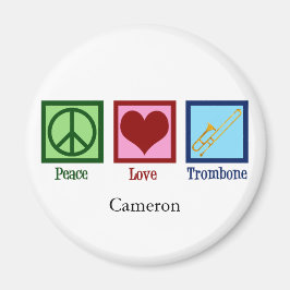 Peace Liebe Trombone Player Niedlich Custom Magnet