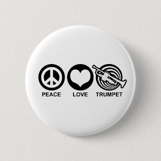 Peace Liebe Trumpet Button