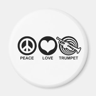 Peace Liebe Trumpet Magnet