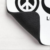 Peace Liebe Trumpet Mousepad (Ecke)