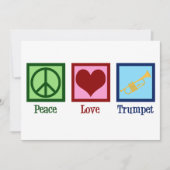 Peace Liebe Trumpet Niedliche Band Weihnachten (Vorderseite)