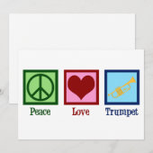 Peace Liebe Trumpet Niedliche Band Weihnachten (Vorne/Hinten)