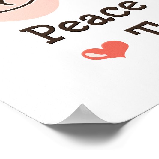 Peace Liebe Trumpet Poster (Ecke)