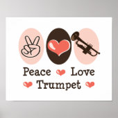 Peace Liebe Trumpet Poster (Vorne)