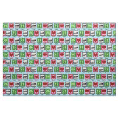 Peace Liebe Tuba Player Stoff (Fat Quarter (45,7 x 55,9 cm))