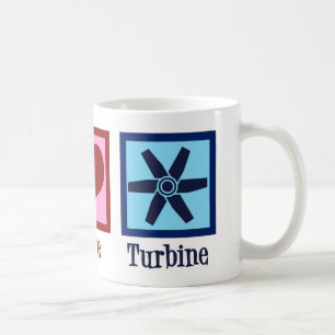 Peace Liebe Turbine Fan Kaffeetasse