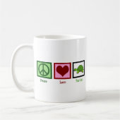 Peace Liebe Turtles Kaffeetasse (Links)