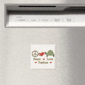 Peace Liebe Turtles Magnet (In Situ (Geschirrspüler))