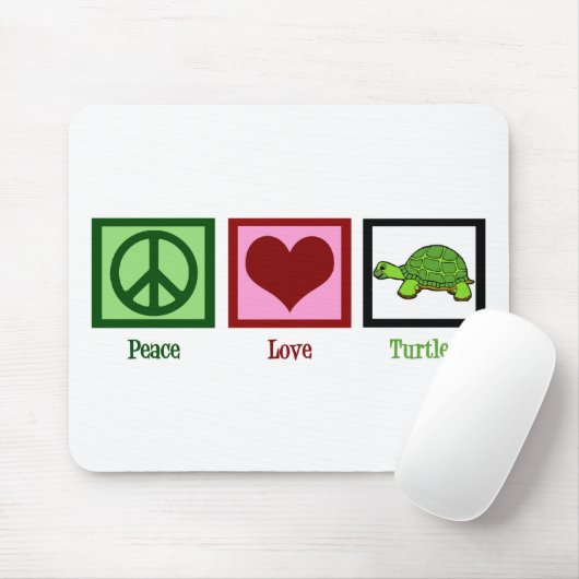 Peace Liebe Turtles Mousepad (Mit Mouse)