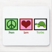 Peace Liebe Turtles Mousepad (Vorne)