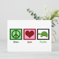 Peace Liebe Turtles Niedlich Turtle Card