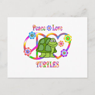 Peace Liebe Turtles Postkarte