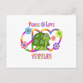 Peace Liebe Turtles Postkarte (Vorderseite)