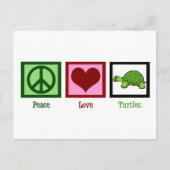 Peace Liebe Turtles Postkarte (Vorderseite)