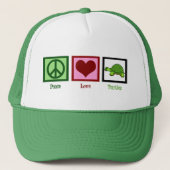 Peace Liebe Turtles Truckerkappe (Vorderseite)