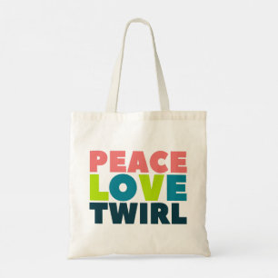 Peace Liebe Twirl Guard Colorguard Flag Twirler Tragetasche