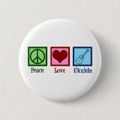 Peace Liebe Ukulele Button (Vorderseite)