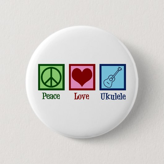 Peace Liebe Ukulele Button (Vorderseite)