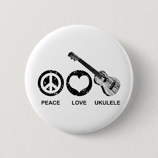 Peace Liebe Ukulele Button (Vorderseite)