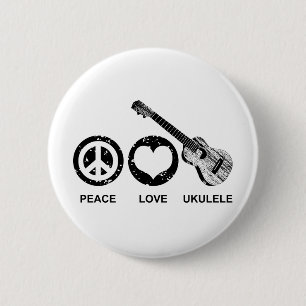 Peace Liebe Ukulele Button