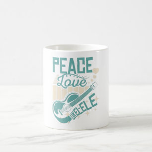 Peace Liebe Ukulele Kaffeetasse
