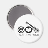 Peace Liebe Ukulele Magnet (Vorderseite/Rückseite)