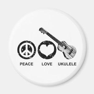 Peace Liebe Ukulele Magnet