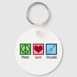 Peace Liebe Ukulele Schlüsselanhänger