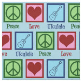 Peace Liebe Ukulele Stoff (Nahaufnahme)