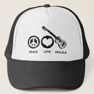 Peace Liebe Ukulele Truckerkappe