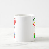 Peace Liebe Ukuleles Kaffeetasse (Mittel)