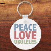 Peace Liebe Ukuleles Schlüsselanhänger (Vorderseite)