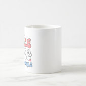 Peace Liebe und Harris Walz Retro Hippie Style Kaffeetasse (Mittel)