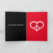 Peace Liebe und ich bedaure Karte (Innenseite)