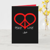 Peace Liebe und ich bedaure Karte (Gelbe Blume)