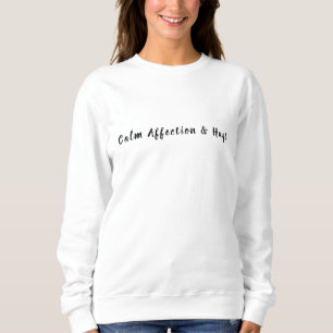 Peace Liebe und Umarmungen Minimalistisches modern Sweatshirt