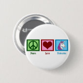 Peace Liebe Unicorns Button (Vorne & Hinten)