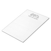 Peace Liebe Unicorns Lined Notepad Notizblock (angewinkelt)
