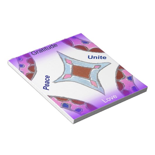 Peace Liebe Unity hakuna matata .png Notizblock (angewinkelt)