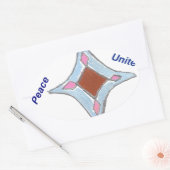 Peace Liebe Unity hakuna matata .png Ovaler Aufkleber (Umschlag)