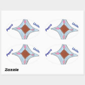 Peace Liebe Unity hakuna matata .png Ovaler Aufkleber (Blatt)