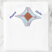 Peace Liebe Unity hakuna matata .png Ovaler Aufkleber (Tasche)