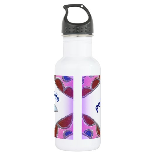 Peace Liebe Unity hakuna matata .png Trinkflasche (Rückseite)
