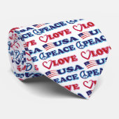 Peace-Liebe-USA Krawatte (Gerollt)