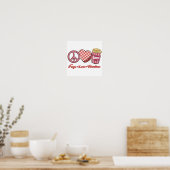 Peace Liebe Valentines | Valentingeschenk | Urlaub Poster (Küche)