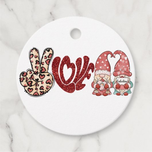 Peace Liebe Valentines | VALENTINSTAG Geschenkanhänger (Vorderseite)