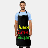 PEACE LIEBE VEGAN Cool, Retro Schürze (Getragen)
