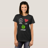 Peace Liebe Vegan Pacific Animal Life Vegetari T-Shirt (Vorne ganz)